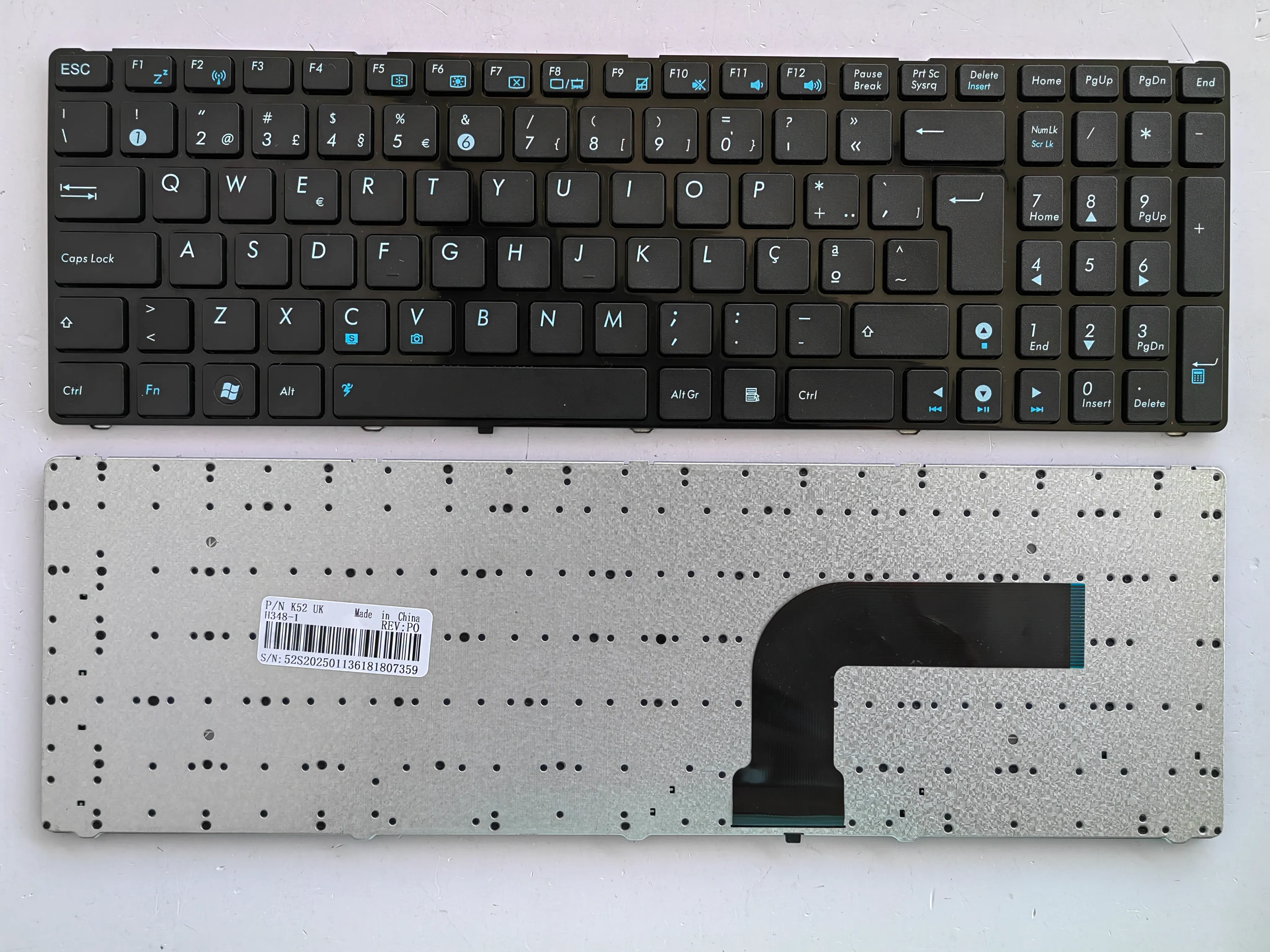 Picture of New Replacement Laptop Keyboard For ASUS K52/K53S/K54H/N61/G60/N53/N73/X61/X55V BLACK FRAME BLACK (OEM) PO Layout